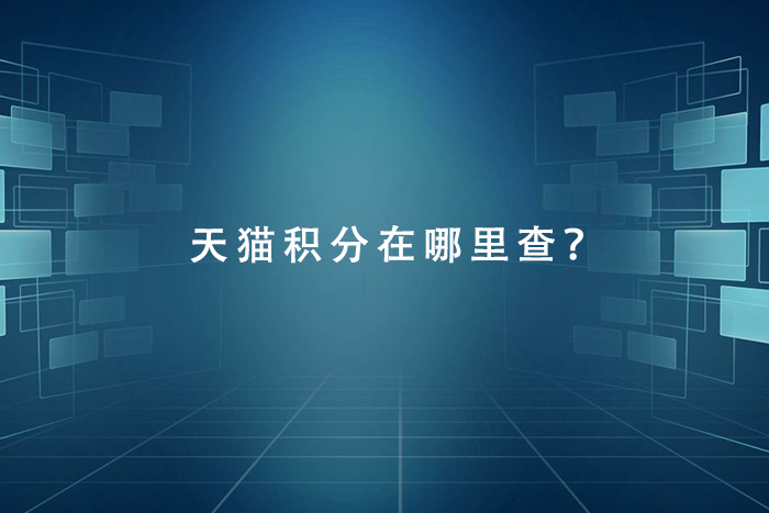 天猫积分在哪里查？