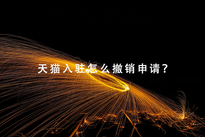 天猫入驻怎么撤销申请？