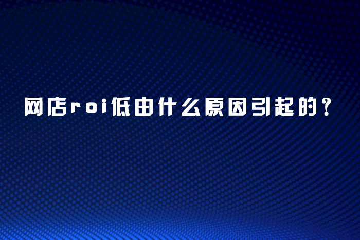 网店roi低由什么原因引起的？